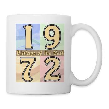 BIRTHDAY YEAR 1972 - Mug - white - Right