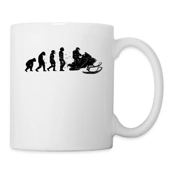 Schneemobil-Fahrer Motorschlitten Evolution - Tasse - Weiß - Rechts