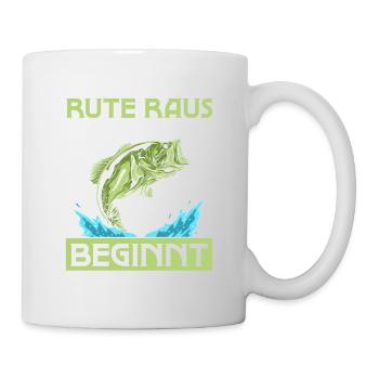 Rod out the fun begins Fischer Angler - Mug - white - Right