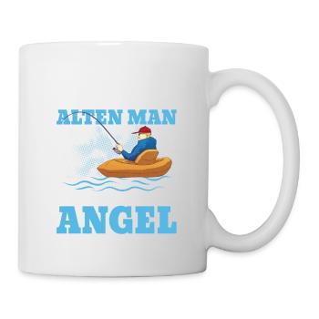 Never underestimate an old man with an Ang - Mug - white - Right