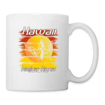 Triathlon Sunset Kailua Kona Hawaii - Mug - white - Right