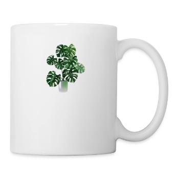 Easily Distracted By Monsteras Monstera Mom Plant - Tasse - Weiß - Rechts