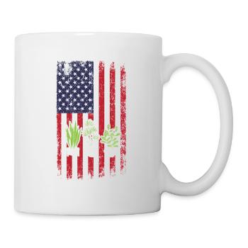 Cute Plants American Flag Funny Plant Lover Succul - Mug - white - Right