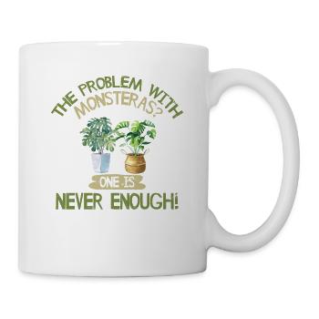 Monsteras One Is Never Enough Monster Mom Monstera - Tasse - Weiß - Rechts