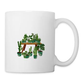 I Wonder If Plants Think About Me Too Cute Funny P - Tasse - Weiß - Rechts