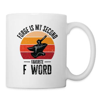 Schmiedeschmiede F Wort Messerherstellung - Tasse - Weiß - Rechts