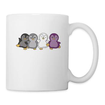Asexual Flag Pride LGBTQ süße Pinguin - Tasse - Weiß - Rechts