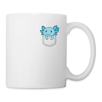 Axolotl in pocket sweet axolotls in chest pocket - Mug - white - Right