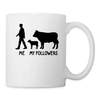 I My Followers Cow Breeder Farmer Cows Farmer - Mug - white - Right