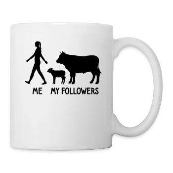 I My Followers Cow Breeder Farmer Cows Farmer - Mug - white - Right
