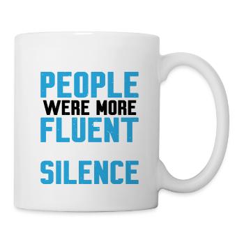 I Wish People Were More Fluent In Silence - Mug - white - Right