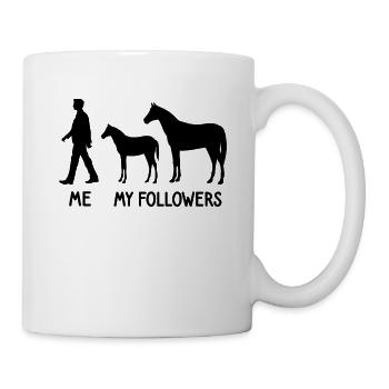 I Mes followers Chevaux Éleveur Farmer Rider - Mug blanc - blanc - Droite