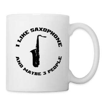 Saxophon Instrument Musik Saxophonist Saxofon - Tasse - Weiß - Rechts
