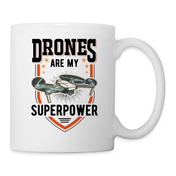 Les drones sont mon pilote de drone super-puissant - Mug blanc - blanc - Droite