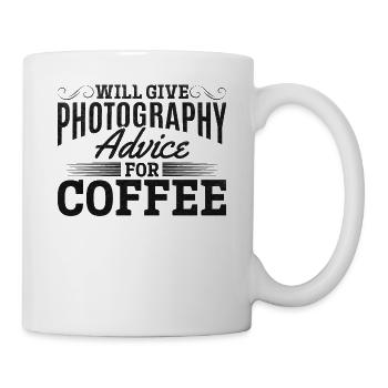 Je donne des conseils sur la photographie pour le café - - Mug blanc - blanc - Droite