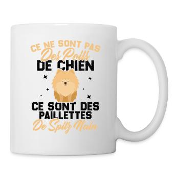 Ce sont des paillettes de spitz nain humour cadeau - Mug blanc - blanc - Droite