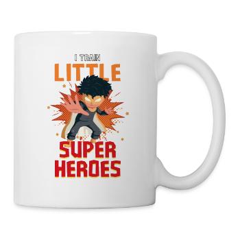 Kindergarten teacher raises little superheroes - Mug - white - Right