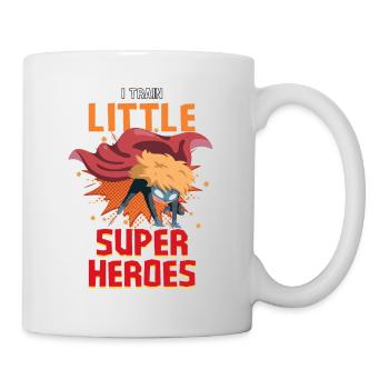 Kindergarten teacher raises little superheroes - Mug - white - Right