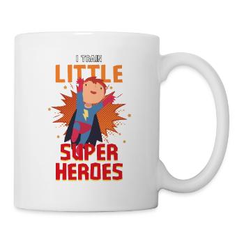 Kindergarten teacher raises little superheroes - Mug - white - Right