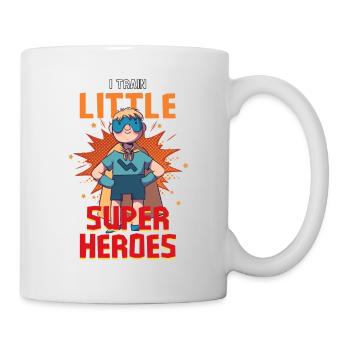 Kindergarten teacher raises little superheroes - Mug - white - Right