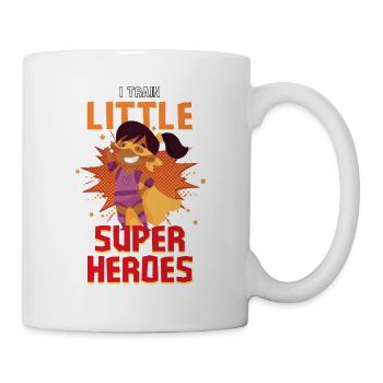 Kindergarten teacher raises little superheroes - Mug - white - Right
