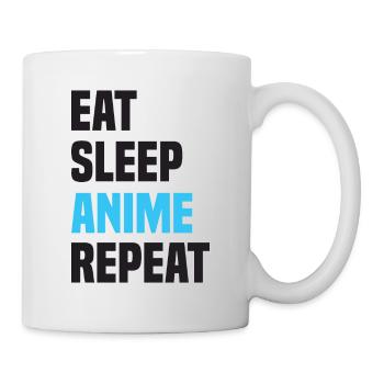 Eat Sleep Anime Repeat - Tasse - Weiß - Rechts