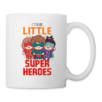 Kindergarten teacher raises little superheroes - Mug - white - Right