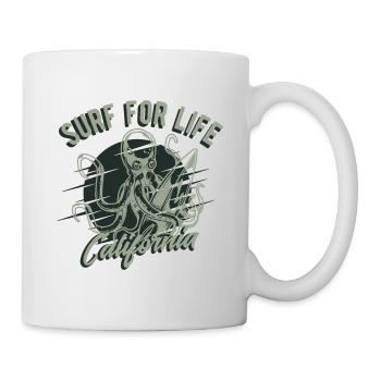 Surfen - Tasse - Weiß - Rechts