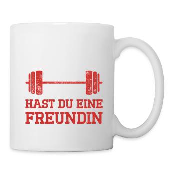 Freund Keine 100 KG Drückt Hast Du Eine Freundin - Tasse - Weiß - Rechts