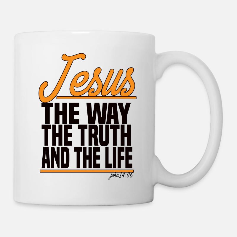 Jésus Le Chemin La Vérité et la Vie - Jean 14:06 - Mug blanc - blanc
