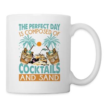 La journée parfaite est composée de cocktails et de sable - Mug blanc - blanc - Droite