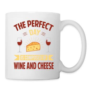 La journée parfaite est composée de vin et de fromage - s - Mug blanc - blanc - Droite