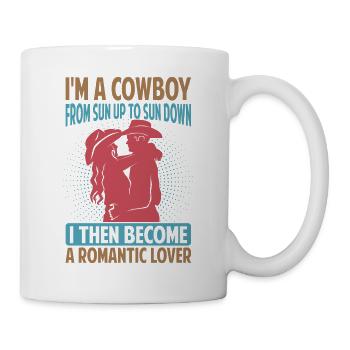 Je suis un cow-boy du soleil au coucher du soleil - Texas - Mug blanc - blanc - Droite