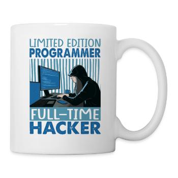Limited Edition Programmer Full-Time Hacker - Funn - Mug - white - Right