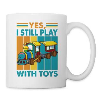 Oui, je joue toujours avec des jouets - Trains - Caboose - C - Mug blanc - blanc - Droite