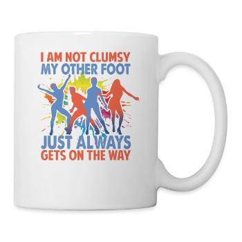 Je ne suis pas maladroit Mon autre pied se met toujours sur - Mug blanc - blanc - Droite