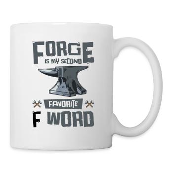 Schmiedeschmiede F Wort Messerherstellung - Tasse - Weiß - Rechts