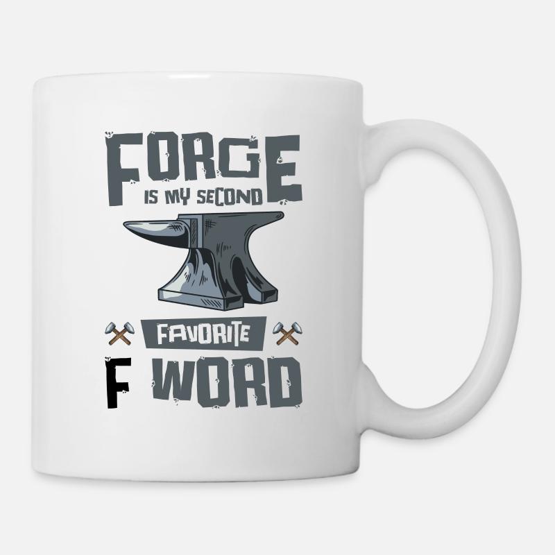 Forge forge F Production de couteaux à moût - Mug blanc - blanc