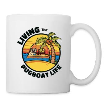 Remorqueur Pug Boat Life Sailing Pug Owner Boat - Mug blanc - blanc - Droite