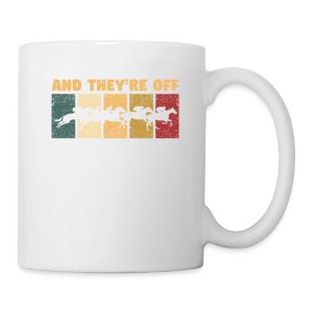 Courses de chevaux Fun Jockey Racer Derby Rider et - Mug blanc - blanc - Droite