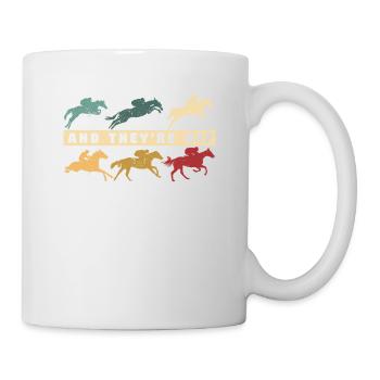 And they're gone Horse Racing Funny Jockey - Mug - white - Right