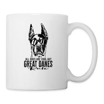 Alle Hunde sind cool, aber große Doggen regieren - großartig - Tasse - Weiß - Rechts
