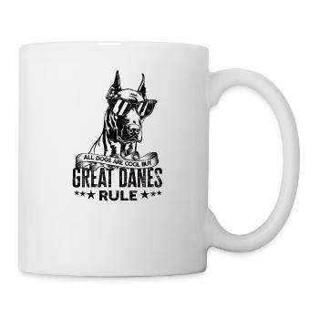 Alle Hunde sind cool, aber die Doggen regieren - Hunde - Tasse - Weiß - Rechts