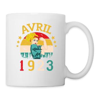 MILLÉSIME AVRIL 1923 ÉDITION LIMITÉE - Mug blanc - blanc - Droite
