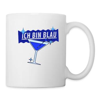 Ich bin Blau - Tasse - Weiß - Rechts