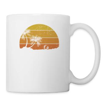 Vintage Surfer Retro Surfing Beach Surf Sunset Pun - Mug - white - Right