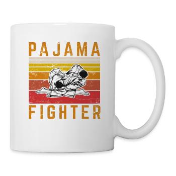 Pajama Fighter Brazilian Jiu Jitsu BJJ JiuJitsu Ji - Mug - white - Right