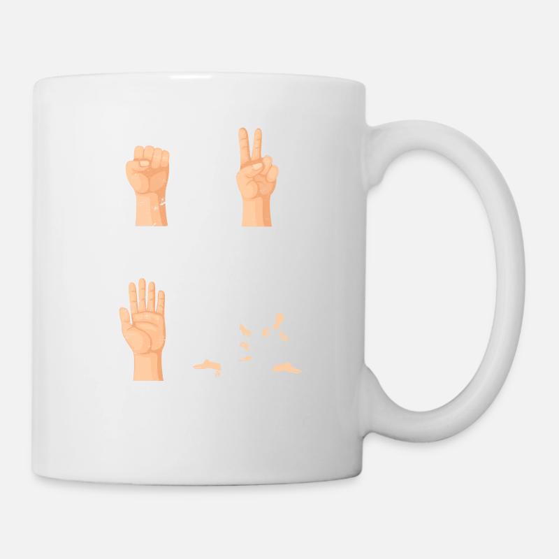 Rock Paper Scissors Nothing Beats Jiu Jitsu BJJ Ji - Tasse - Weiß