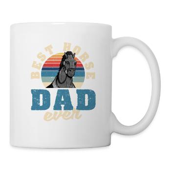 Best Horse Dad Ever Funny Riding Mann Vatertag - Tasse - Weiß - Rechts