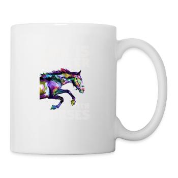 Reiten Niedliche Pferdebesitzerin Das Leben - Tasse - Weiß - Rechts